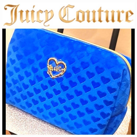 Juicy Couture Bags Juicy Couture Heart Logo Velour Cosmetic Bag